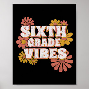 Poster 6º Vibes da Sexta Série De Volta à Escola Para Pro