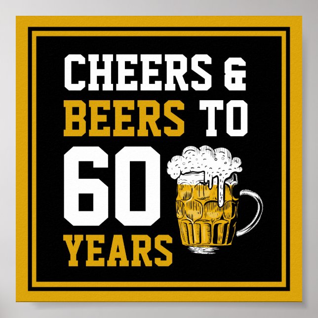 Poster 60º Aniversário Cheers & Beers a 60 anos (Frente)