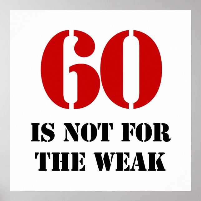 Póster 60º presente de aniversário (Frente)