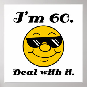 Póster 60º presente de aniversário