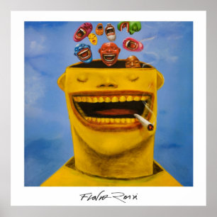 Poster 60,96x60,96cm: Felicidade por Flavio Rossi