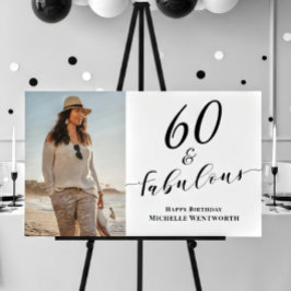 Poster 60 and Fabulous Sixtieth Birthday Photo Script