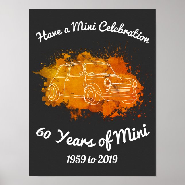 Poster 60 anos de Mini 1959 a 2019 (Frente)