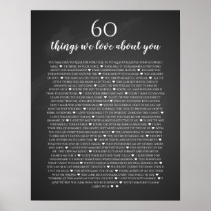 Poster 60 coisas que amamos em seu quadro antigo