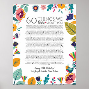 Poster 60 coisas que amamos sobre você, scandi folk mode