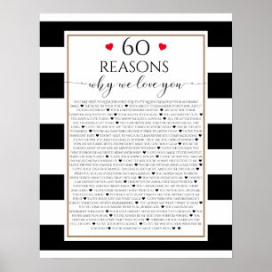 Poster 60 Motivos pelos quais adoramos seu presente, pret