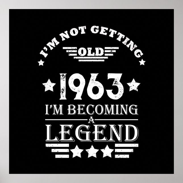 Poster 60 presentes de aniversário personalizados (Frente)