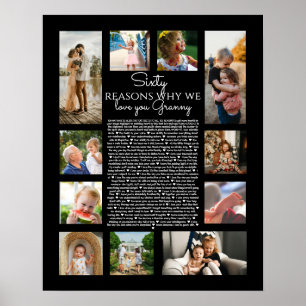 Poster 60 razões pelas quais amamos a montagem de fotos v