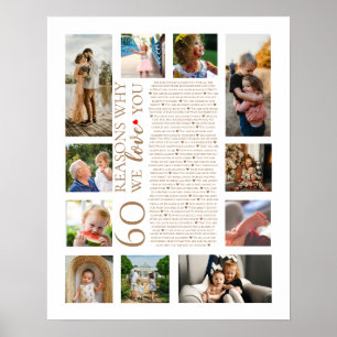 Poster 60 razões pelas quais te amamos fotografar o anive