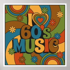 Poster 60s Music Retro Color Palette for Music Lovers