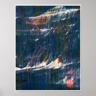 Poster 60sPeter Max estilo Glacier National Park Montana