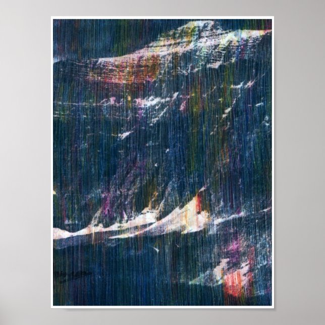 Poster 60sPeter Max estilo Glacier National Park Montana (Frente)