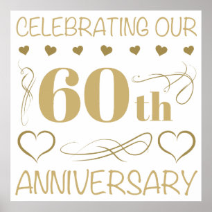Poster 60th Aniversário de casamento