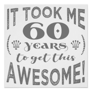 Póster 60th Aniversário impressionante