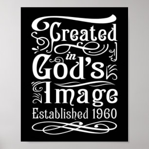 Poster 62 Year Old Christian: Jesus and God 1960 62nd Bir