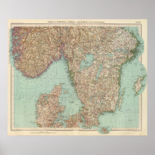 Póster 6364 suecia, Noruega do sul