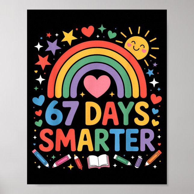 Poster 67º Dia De Memes Da Escola 67 Dias Mais Inteligent (Frente)