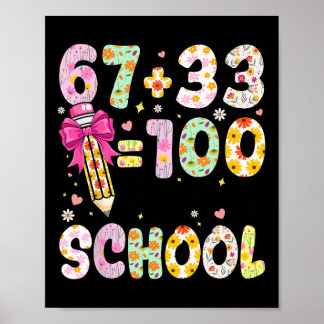 Poster 67 33 Dias De Escola Para Meninas Professor 100º D