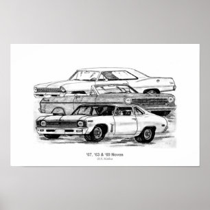 Póster 67, 63, 69 novas - BW nenhuma beira