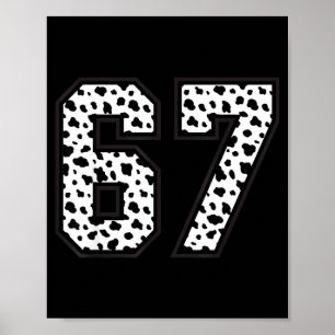 Poster 67 6-7 Dálmata Meme Moderno Legal 67 Seis Sete Div