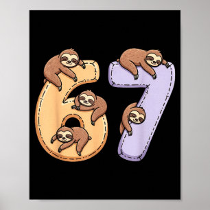 Poster 67 Animais Engraçado 67 Brainrot Juventude Criança