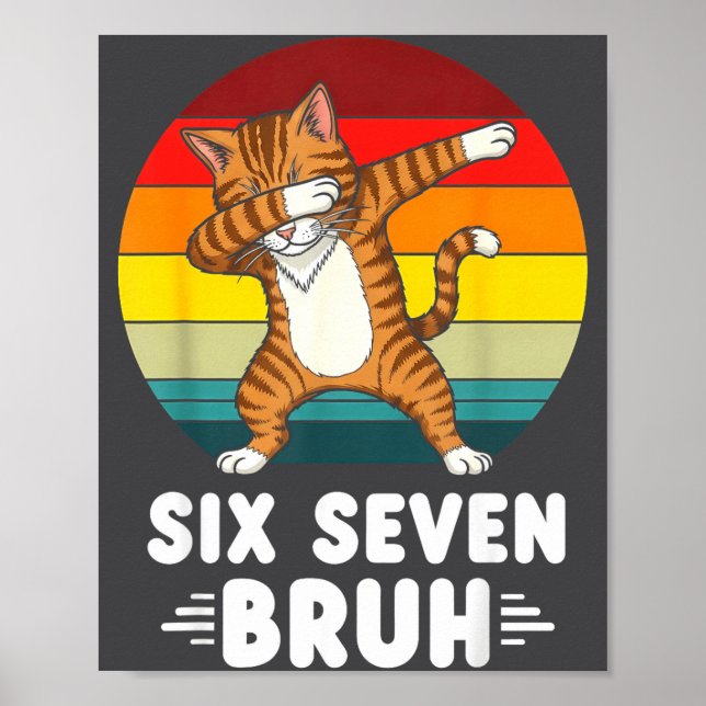 Poster 67 Animals Funny 67 Brainrot Youth Kids Cat 67  (Frente)