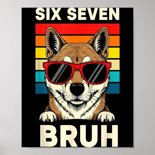 Poster 67 Animals Funny 67 Brainrot Youth Kids Dog 67  (Frente)