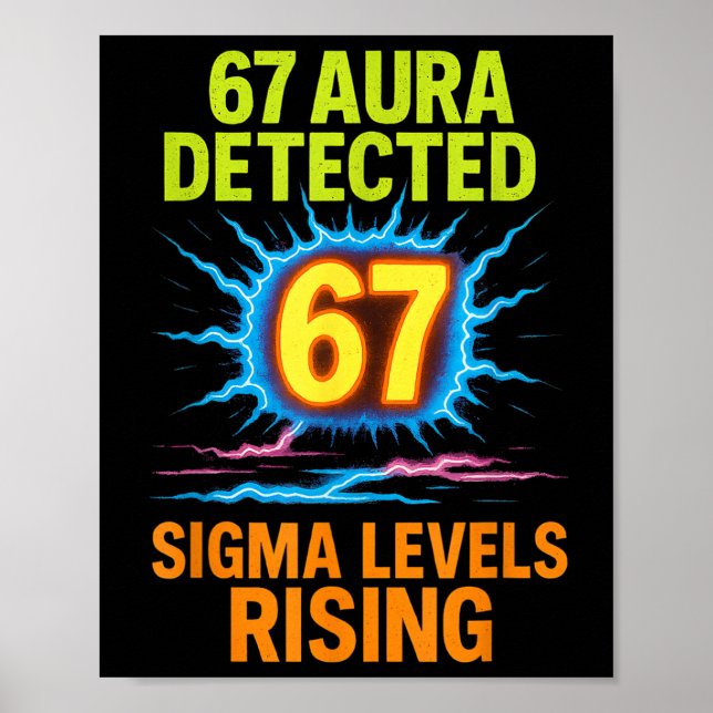 Poster 67 Aura Detectada Níveis Sigma em Alta Seis Sete R (Frente)