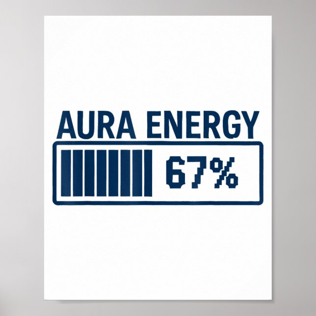 Poster 67 Aura Em Seis Sete Meme Divertido Gíria Gen Alph (Frente)