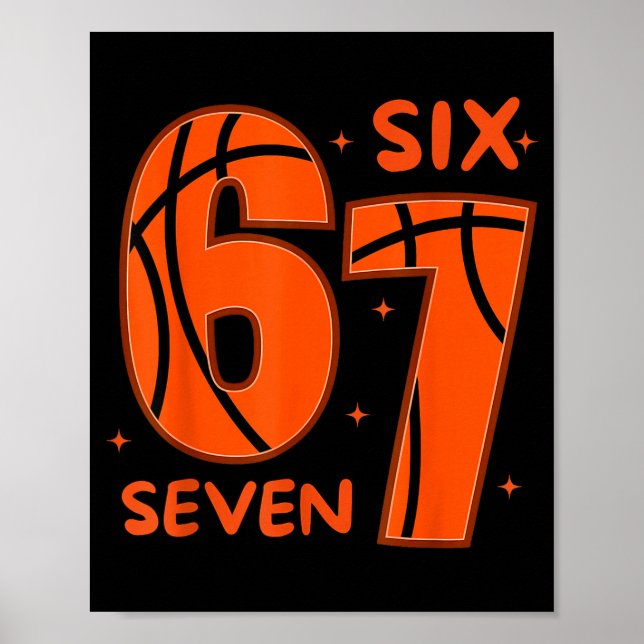 Poster 67 Basquete Seis Sete 6 7 Meme 6  (Frente)