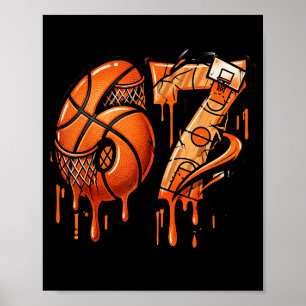 Poster 67 Basquetebol Sorvete Gotejamento Seis Sete