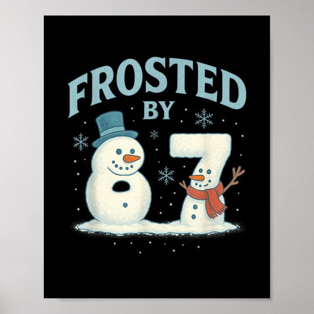 Poster 67 Boneco de Neve de Natal 6 7 Meme da Internet Na (Frente)