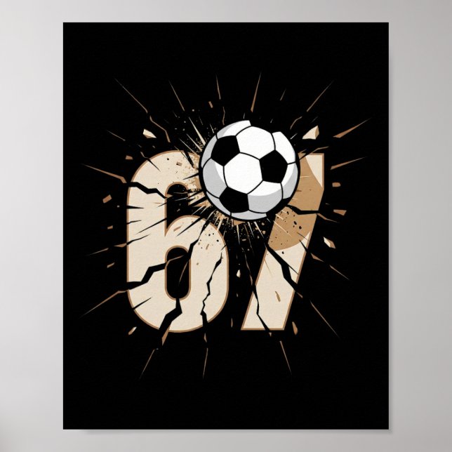 Poster 67 Brainrot Futebol Juvenil Drip - Crianças Engraç (Frente)