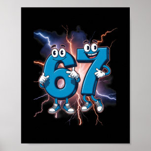 Poster 67 Brainrot Italiano Meme Divertido 67 Fantasia In