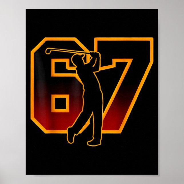 Poster 67 Brainrot Jovem Golfe Drip - Crianças Engraçadas (Frente)
