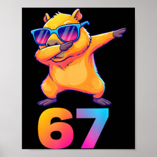 Poster 67 Capivara Seis Sete Meme Animal Capivara Legal D