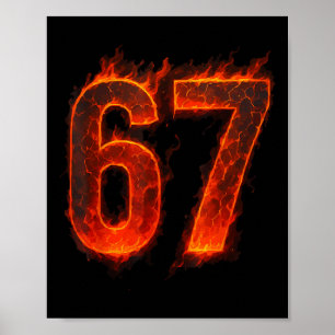 Poster 67 Chama Número Sessenta e Sete Meme 67 Kid _1