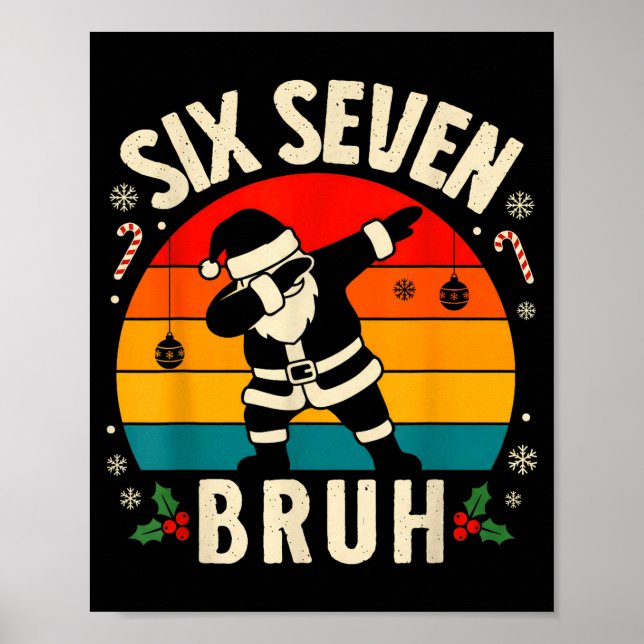 Poster 67 Christmas Funny 67 Meme Youth Kids Dabbing Sant (Frente)