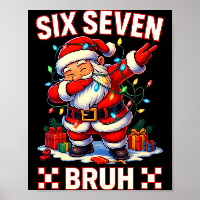Poster 67 Christmas Shirt Santa Six Seven Bruh Men Women  (Frente)