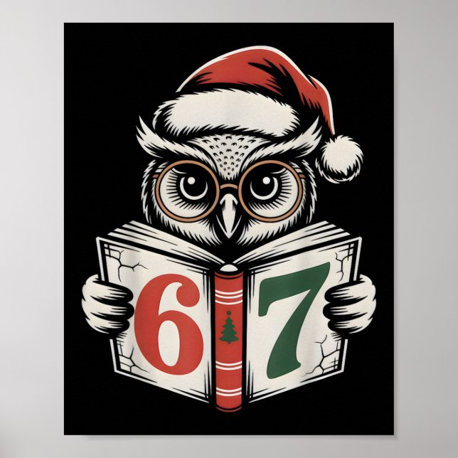 Poster 67 Coruja de Natal Meme de Internet Feriado  (Frente)
