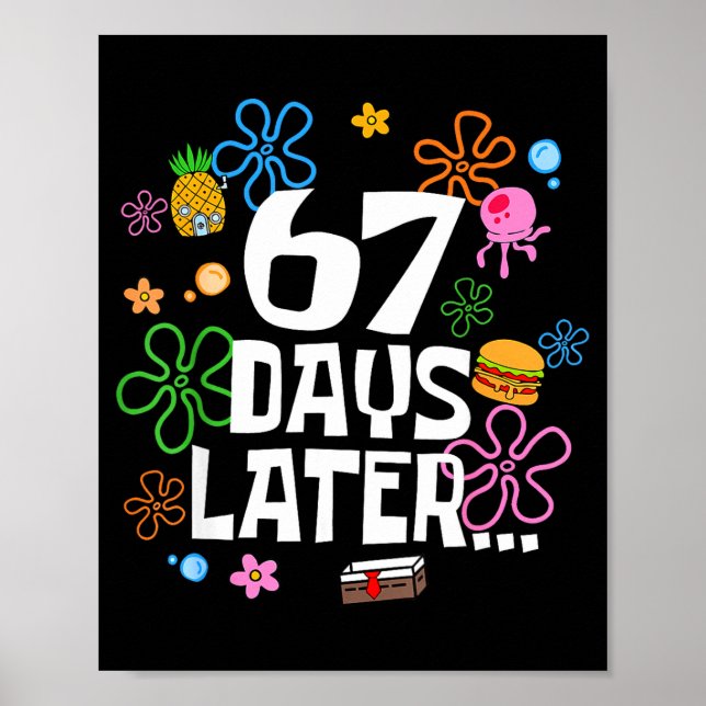 Poster 67 Days Later Happy 100 Days Of School Student Tea (Frente)