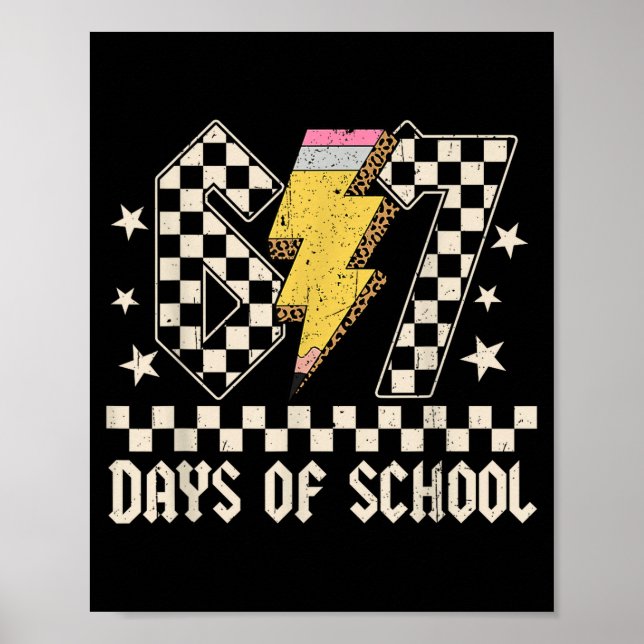 Poster 67 Days Of School Meme Slang Abcd Rock Boys Girls  (Frente)