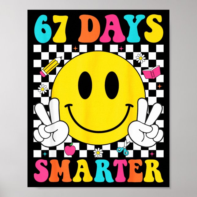 Poster 67 Days Smarter Funny Six Seven 6 7 Meme Gen Alpha (Frente)