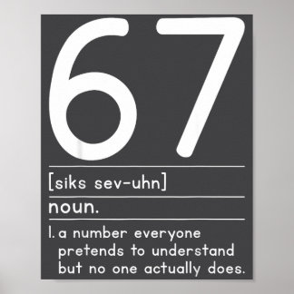 Poster 67 Definição O Significado De 67 Meme Engraçado Se