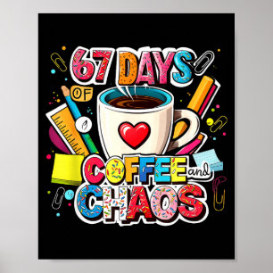 Poster 67 Dias De Café E Caos Design De Meme Colorido