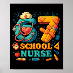 Poster 67 Dias de Enfermeira Piada Médica Volta às Aulas 