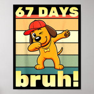 Poster 67 Dias De Escola Bruh Piada Meme Professores Cria