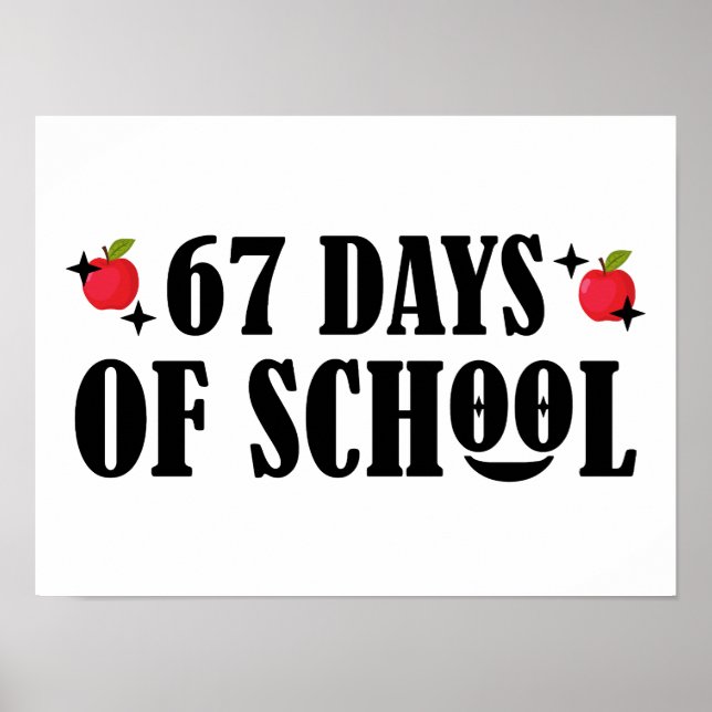 Poster 67 Dias De Escola Divertido Seis Sete Meme  (Frente)