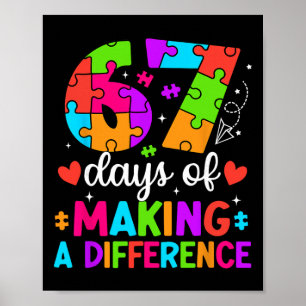 Poster 67 Dias Fazendo A Diferença Professor Aluno Engraç