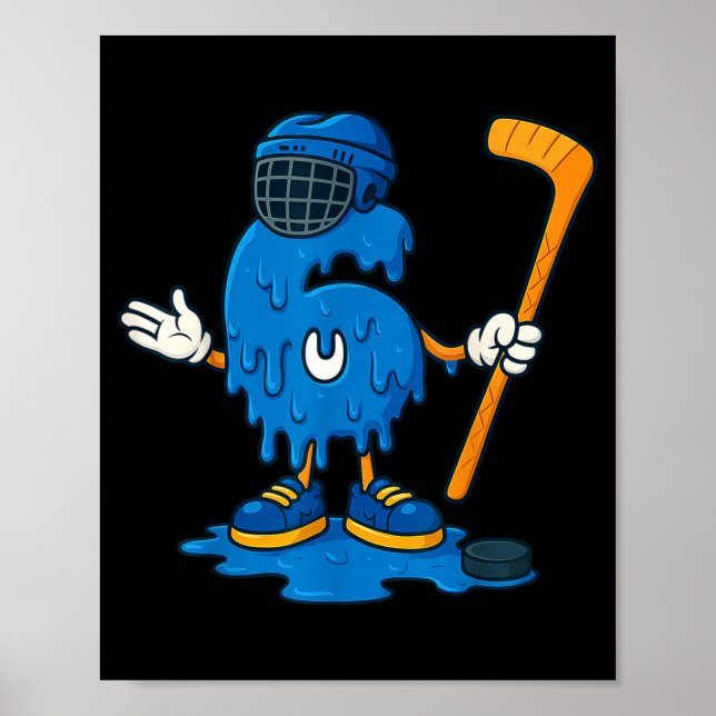 Poster 67 Drip Ice Cream Hockey Player  (Frente)